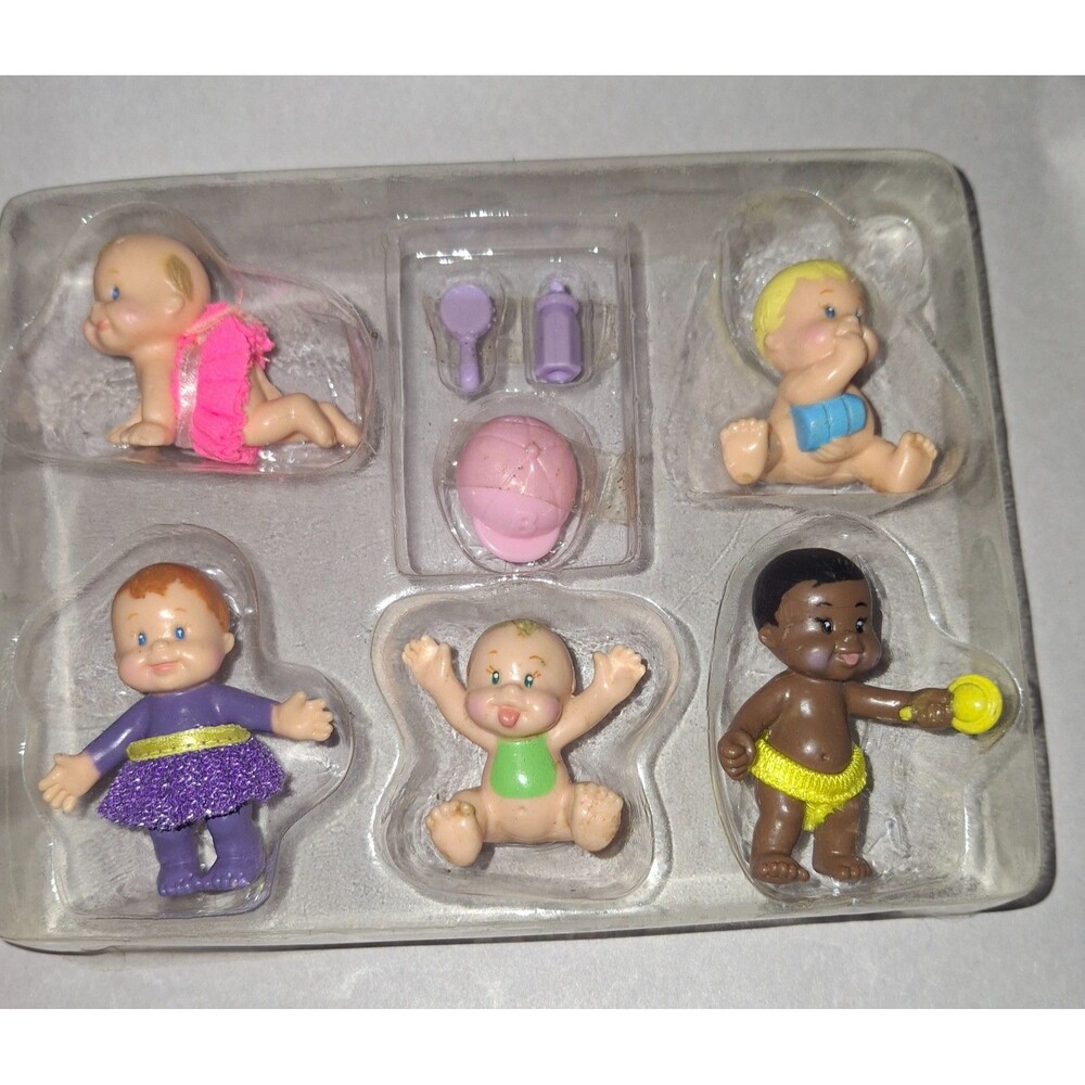 Vtg 1991 Mattel Arco Magic Nursery Mini PVC Baby Figures Accessories Lot Set 5